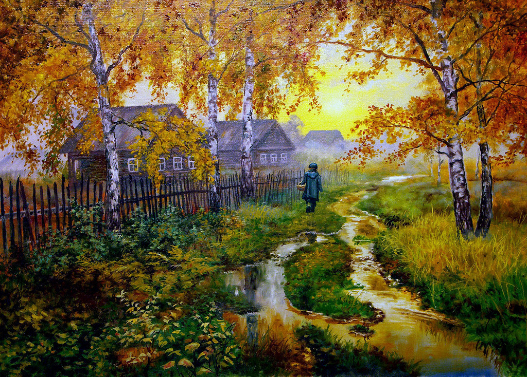 Пейзаж работы. Виктор Андреев художник картины. Виктор Андреев картины пейзаж лето. «Осень в деревне» (1942 год). Нестеров. Осень в деревне.